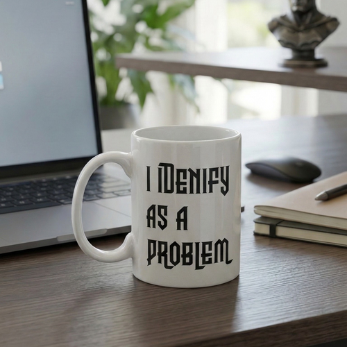 I Identify As A Problem Mug